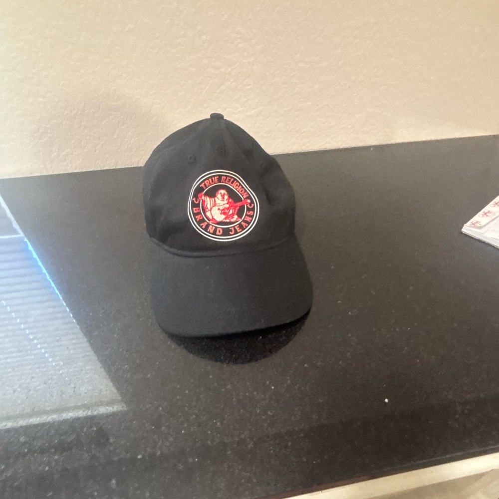 True Religion Black Baseball Cap